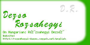 dezso rozsahegyi business card